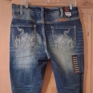 Cowgirl Tuff Blue Flare Jeans